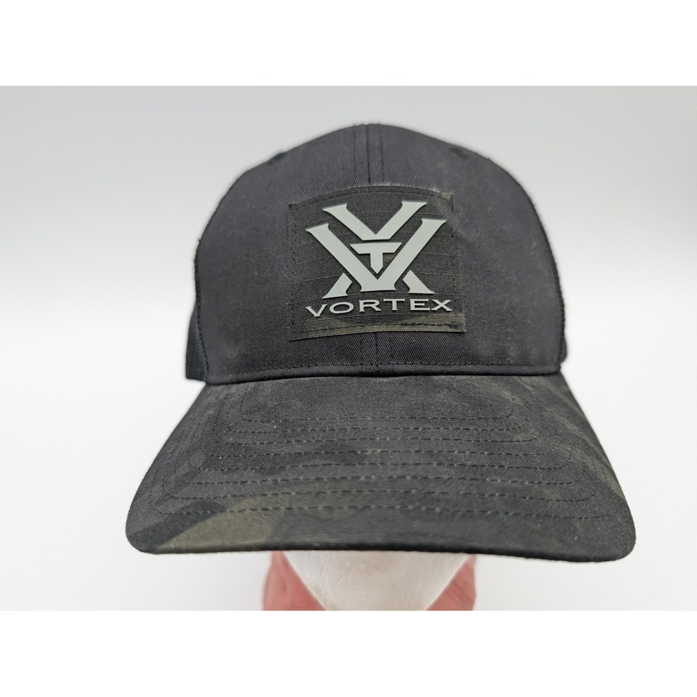 Vortex Optics Trucker Hat Black Camo Brim Snapback Mesh Logo Patch Cap